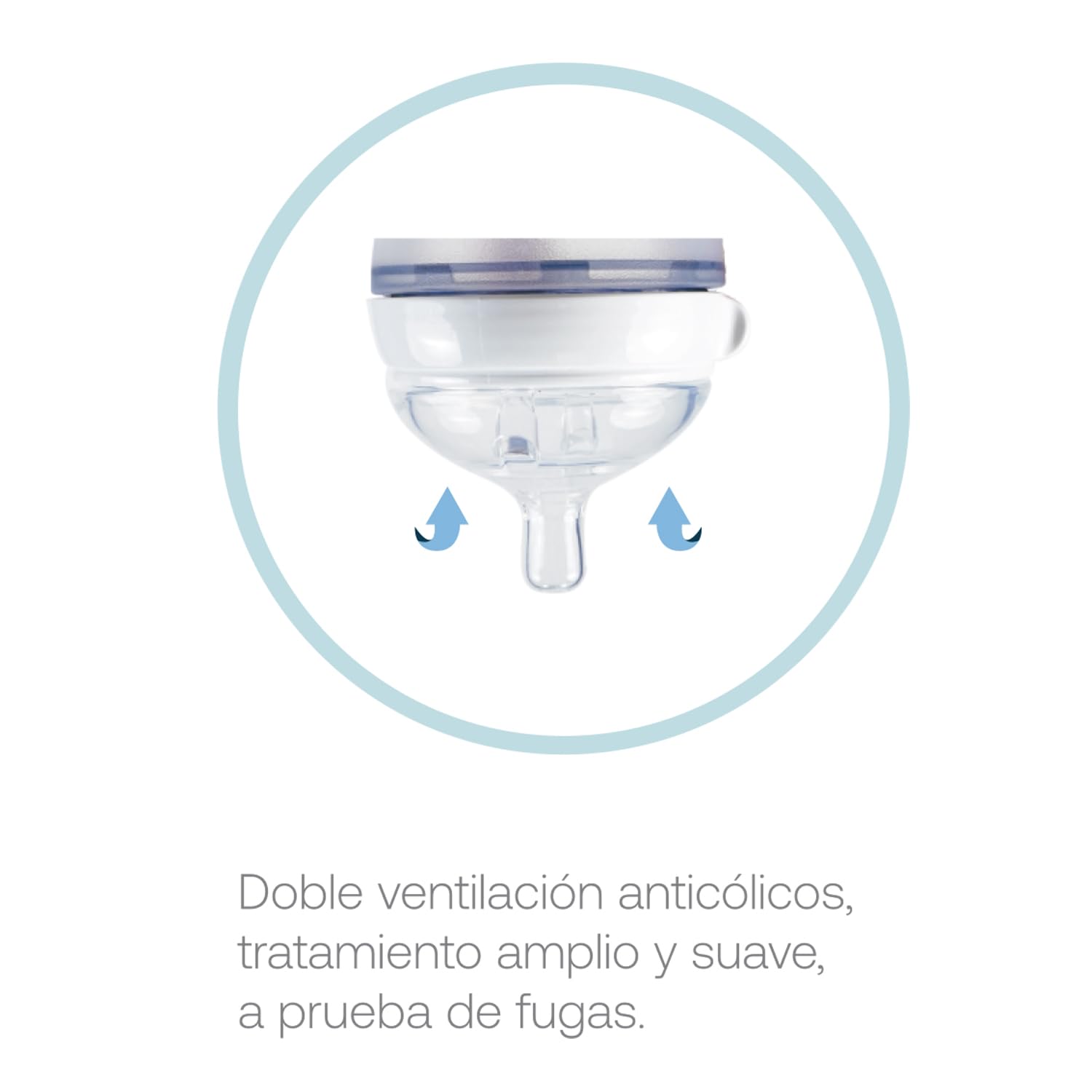 Bebesit My Cup VTK100 | Set 2 Biberones + Tetina + Asa para Bebés | Flujo Adaptable 150/250Ml 5/8Oz | Silicona Anti-Derrame Libre de BPA | Compatible con Microondas y Lavavajillas
