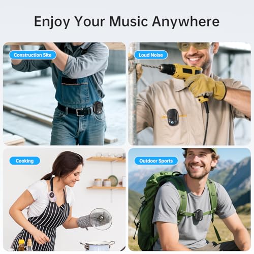 Divoom Itour-S Mini Altavoz Bluetooth portátil con micrófono, Altavoz portátil con Clip, Audio Grande y Graves impactantes, IP67 Impermeable, Tiempo de reproducción de 10 Horas, para el Lugar de