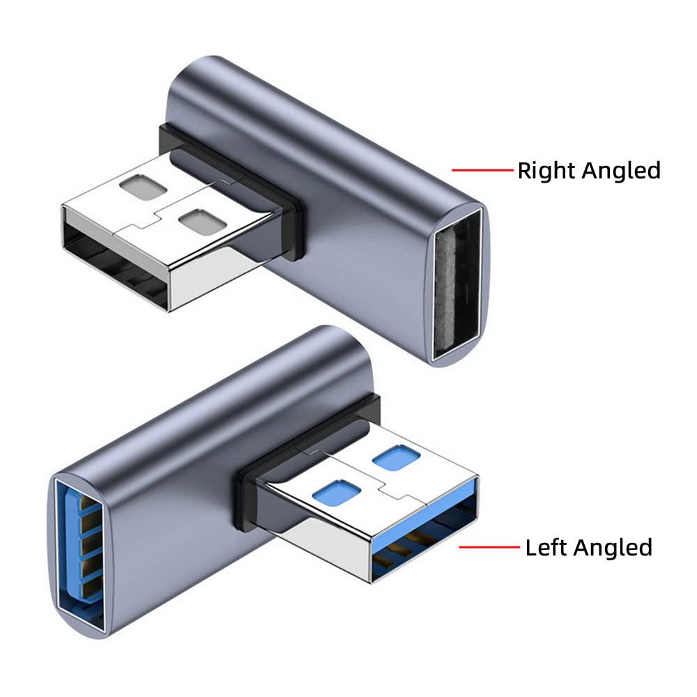 Adaptador de Extensión USB 3.0 Chenyang Negro de 90 Grados de Perfil Bajo