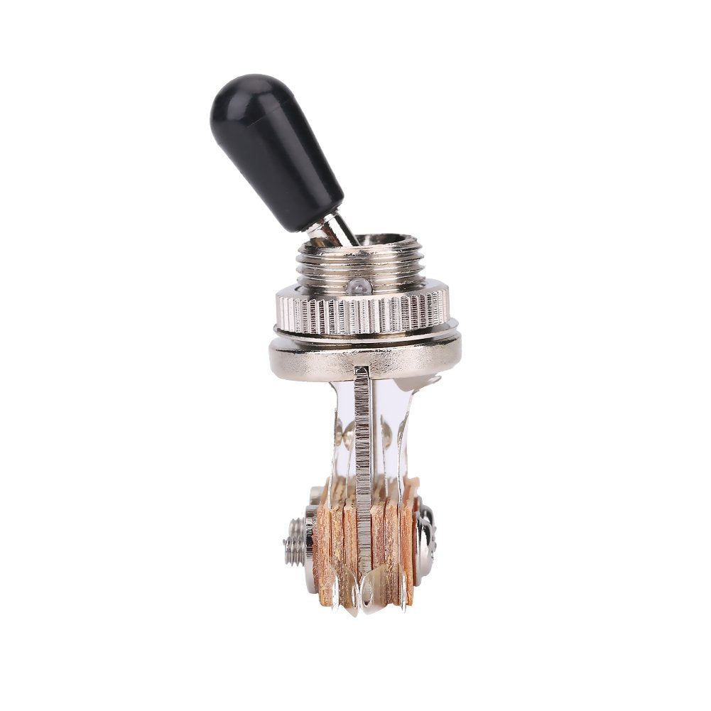Interruptor de 3 vías, 1 interruptor de palanca de metal de 3 vías para guitarra eléctrica LP (plateado)