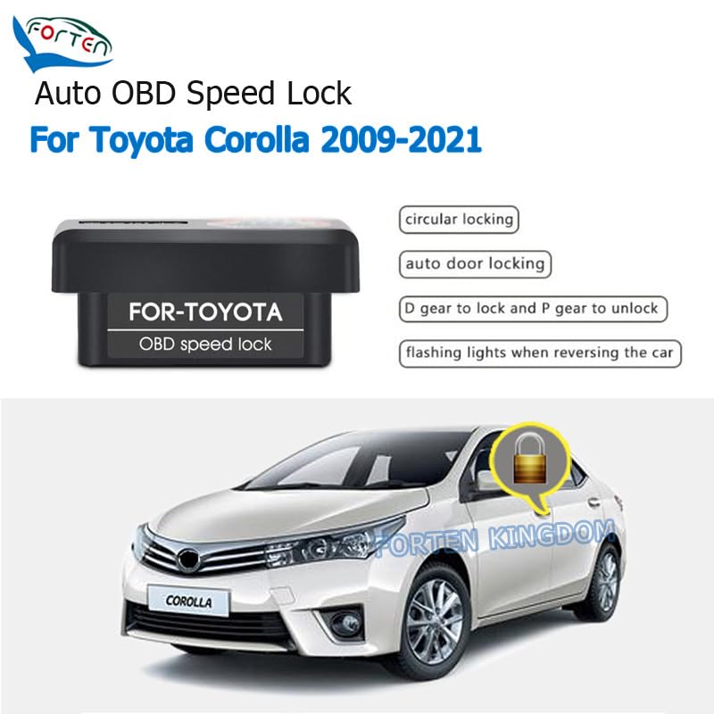 Módulo Inteligente Forten Kingdom Negro para Toyota Corolla 2009-2021 con Bloqueo de Velocidad Automático