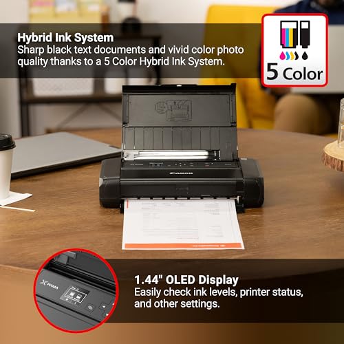 Canon Pixma TR150 - Impresora móvil inalámbrica con Airprint y Cloud Compatible, Color Negro