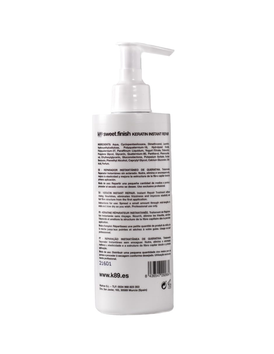 Tratamiento de Keratina K89 Hair Expert Sweet Finish Reparación Instantánea para Todo Tipo de Cabello