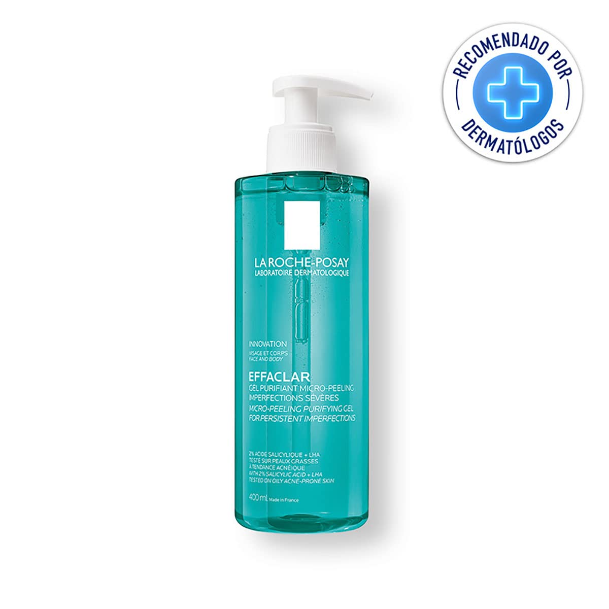 La Roche Posay Effaclar Gel Microexfoliante Gel Limpiador Facial y Corporal, 400 ml + La roche posay retinol b3 serum anti-arrugas 30 ml