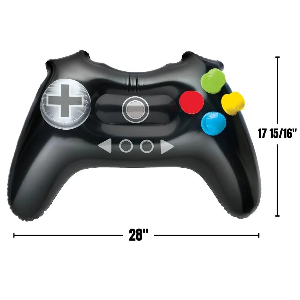 Level Up - driver inflable multicolor - 28 x 18 pulgadas (paquete de 1) - Perfecto para jugadores, fiestas y eventos