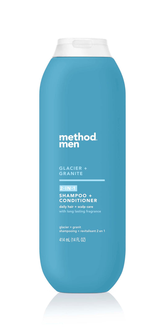 Method Champú Y Acondicionador 2 En 1 Para Hombres, Glaciar + Granito, 14 Oz Sin Color 14 Onzas Líquidas (Paquete De 1)