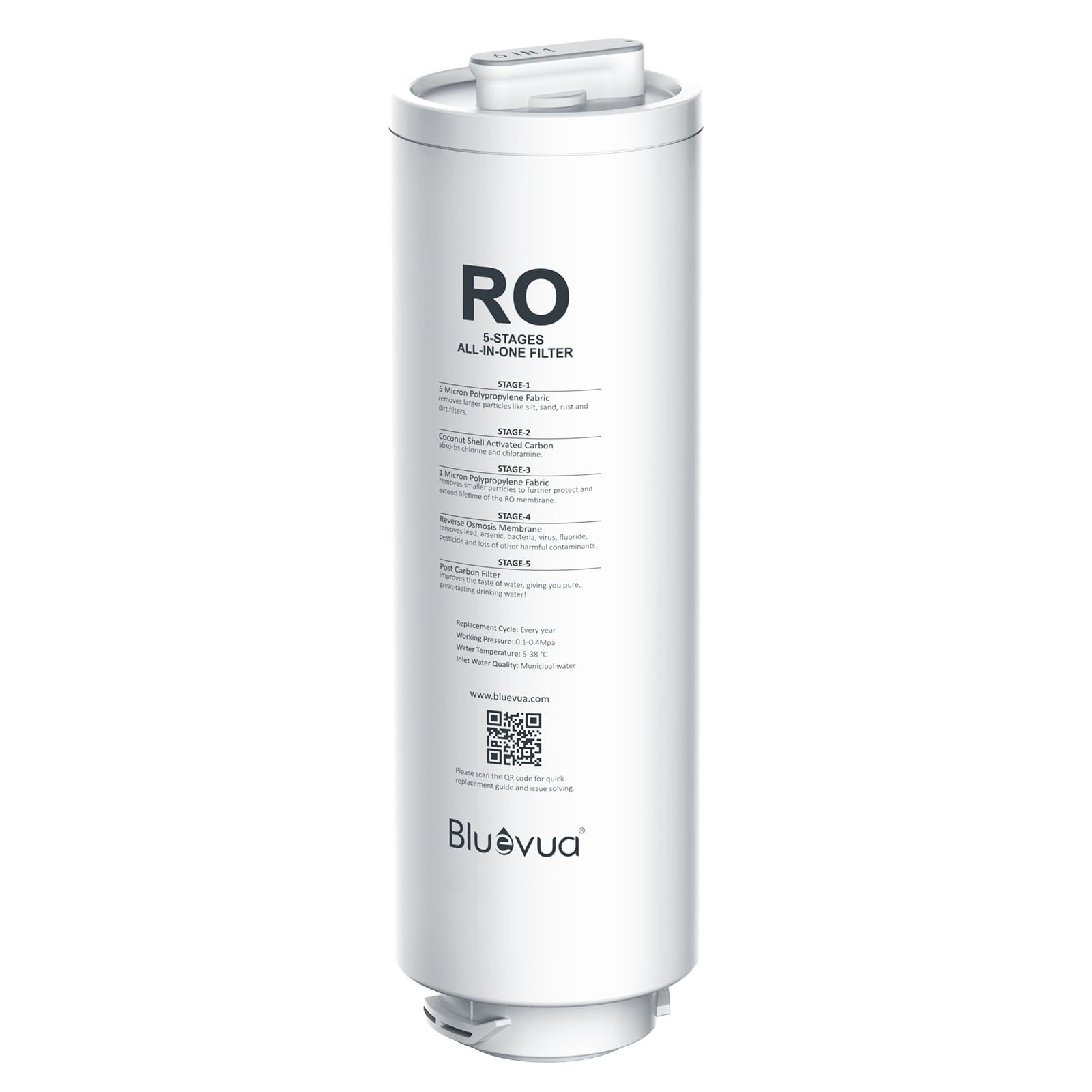Bluevua RO100ROPOT-Lite - Sistema de ósmosis inversa