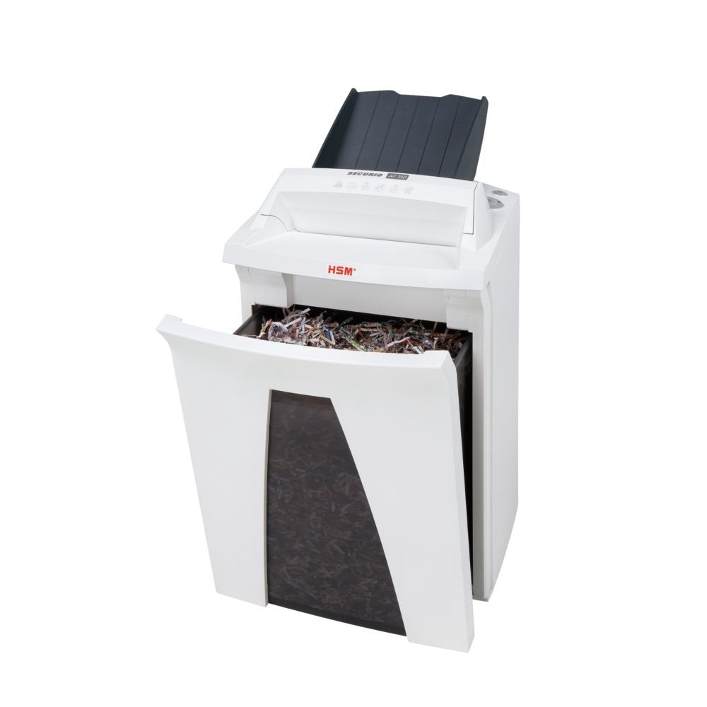 Trituradora de Papel HSM Securio Blanco Corte Cruzado Alimentación Automática, Microcorte 11-15 Hojas