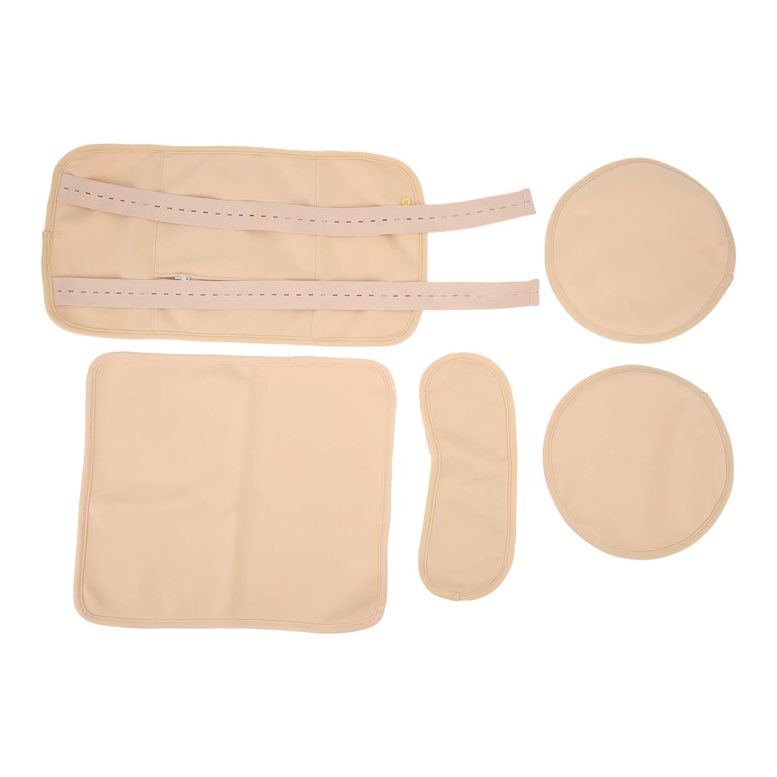 Kit de Paquete de Aceite de Ricino, Previene Fugas Tamaño Reutilizable Ajuste Correa Elástica de Envoltura de Aceite de Ricino para el Cuello (Caqui)