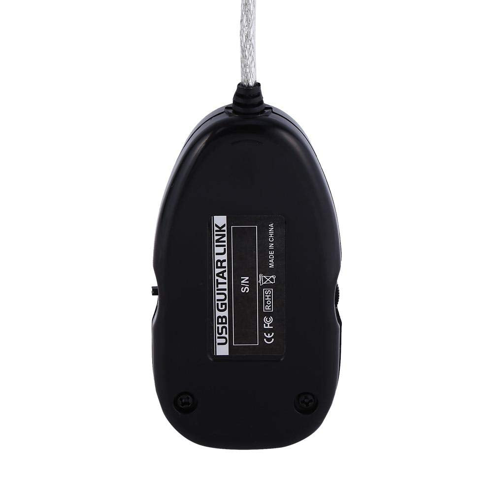 Crisis Interfaz Easy Link Guitar Link, Adaptador de Guitarra con Cable de Interfaz, Cable de Guitarra a USB USB Guitar Link para PC Adaptador de grabación Aprendizaje y práctica