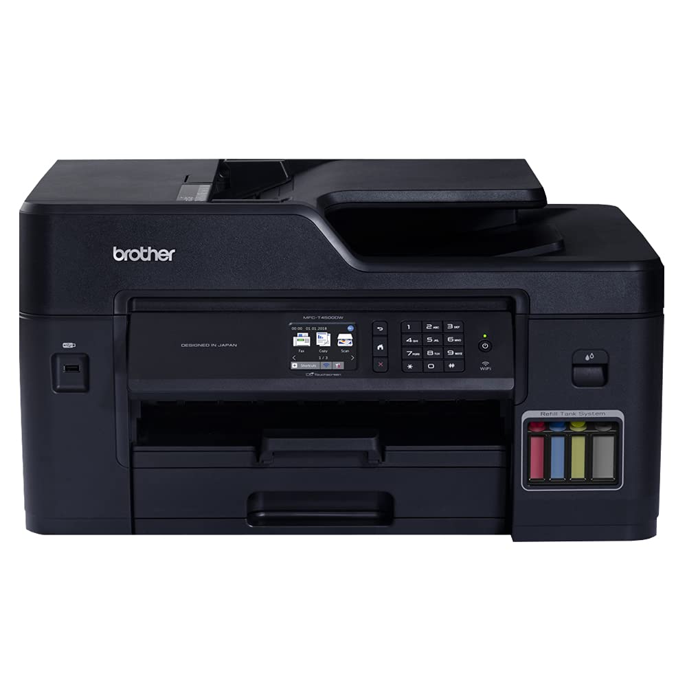 Brother Multifuncional MFC-T4500DW - 35 ppm Negro - 27 ppm Color - 1200x4800dpi - Wi-Fi - USB 2.0 - Ethernet - Dúplex - Negro
