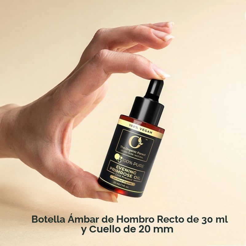 The Organic Forest – VEGAN PURE NATURAL Usda Aceite Orgánico De Onagra - Aceite De Onagra 100% Puro Y Natural Para La Piel Y La Cara - Aceite Transportador Líquido Para Mezcla De Aceites Esen
