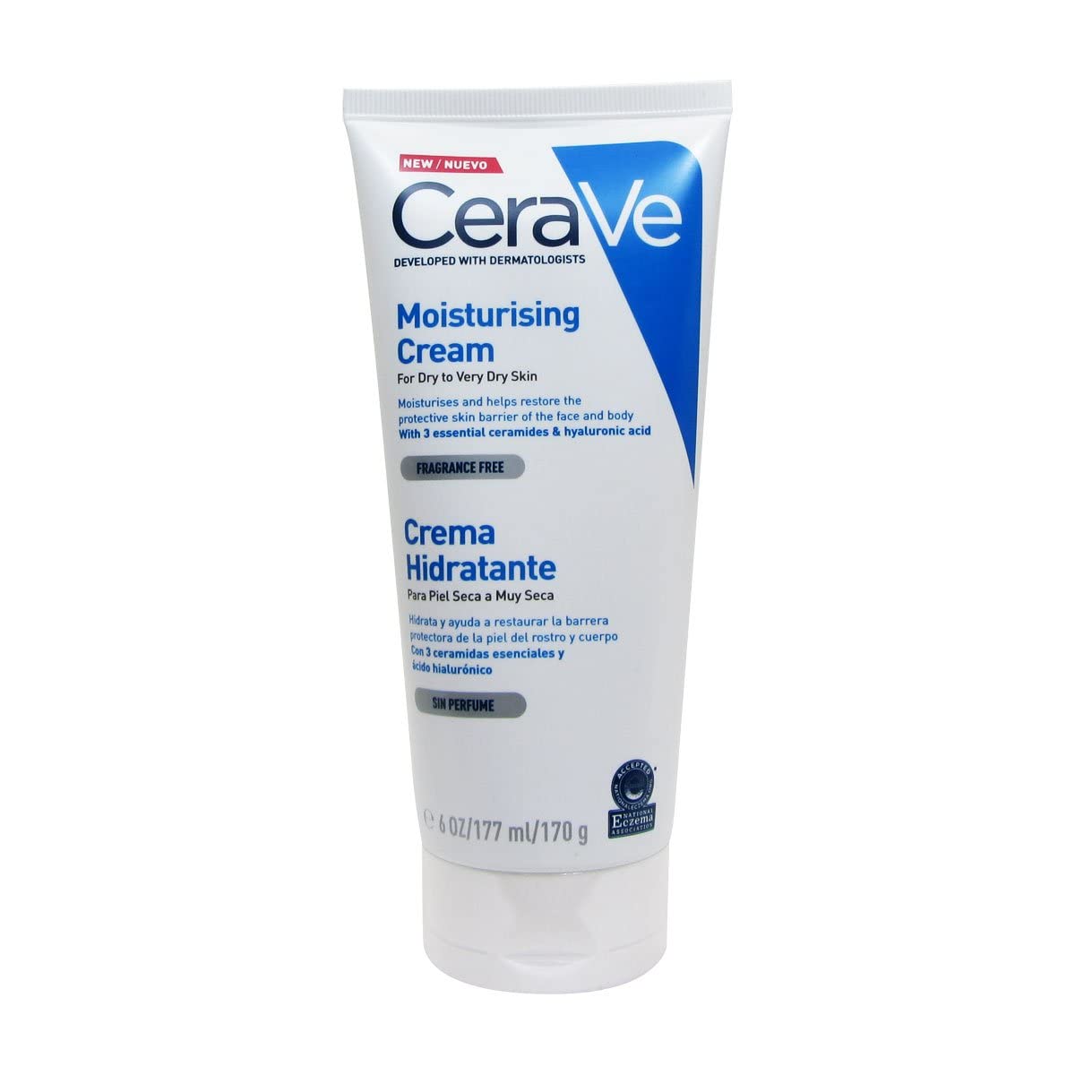 CeraVe Limpiadora Crema-Espuma Hidratante Facial Diaria para Piel Normal a Seca 236ml + Crema Hidratante |170gr| Hidrante diario para rostro y cuerpo para piel seca