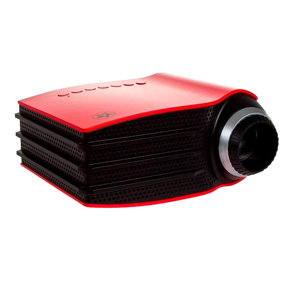 Star View Mini Proyector LCD de 60 Lúmenes con Resolución 480p, Proyección hasta 100 Pulgadas, HDMI, AV, USB y Entrada para Antena Digital