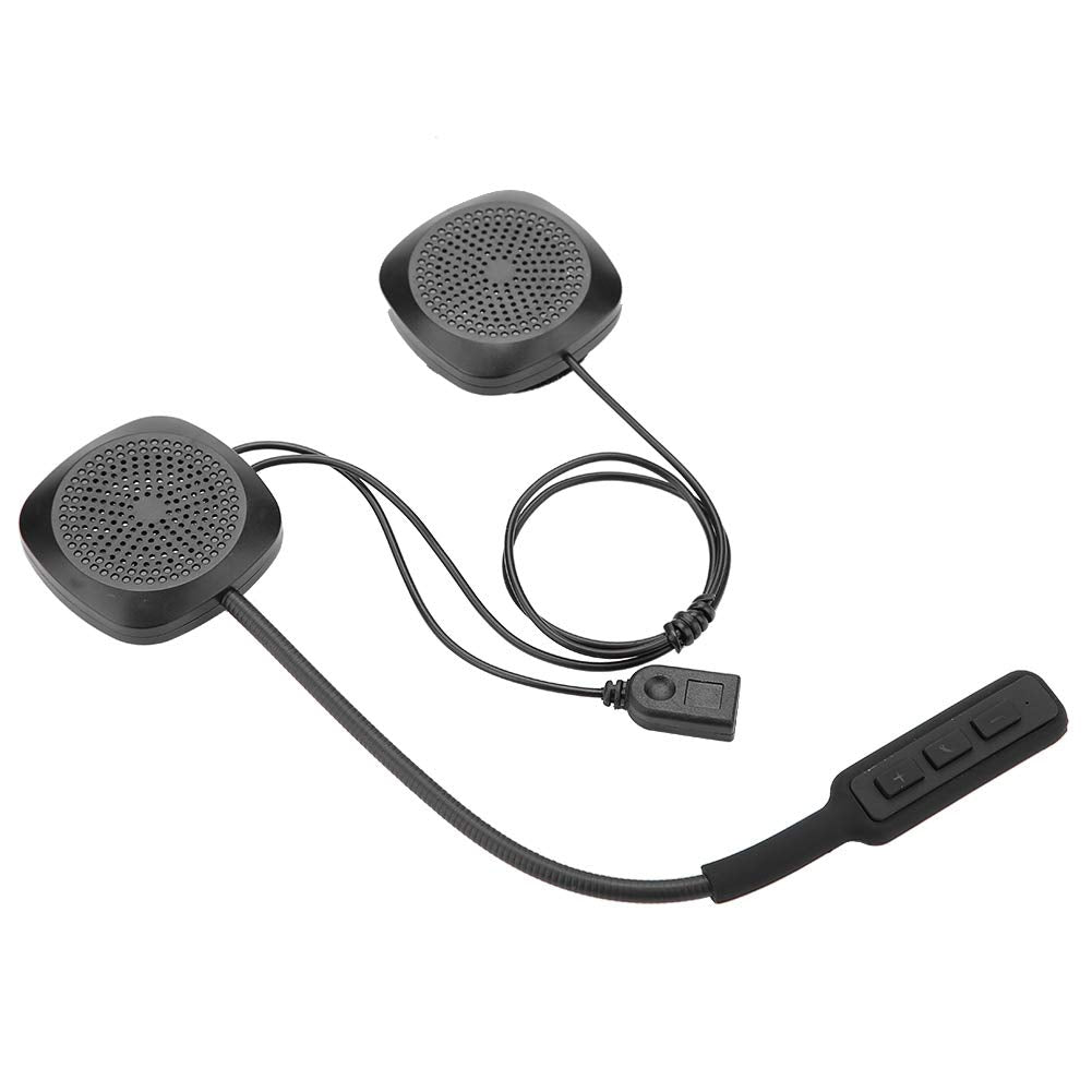Auriculares Bluetooth ASHATA Negro con Contestador para Casco de Moto