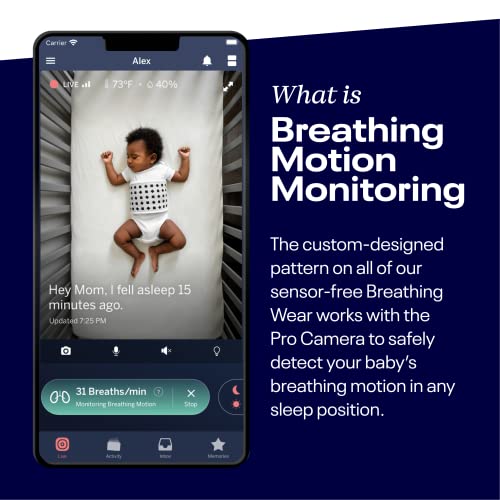 Paquete Iniciación Ropa Respiratoria Nanit Algodón compatible con Monitor de Bebé Pro para Rastreo de Movimiento Respiratorio