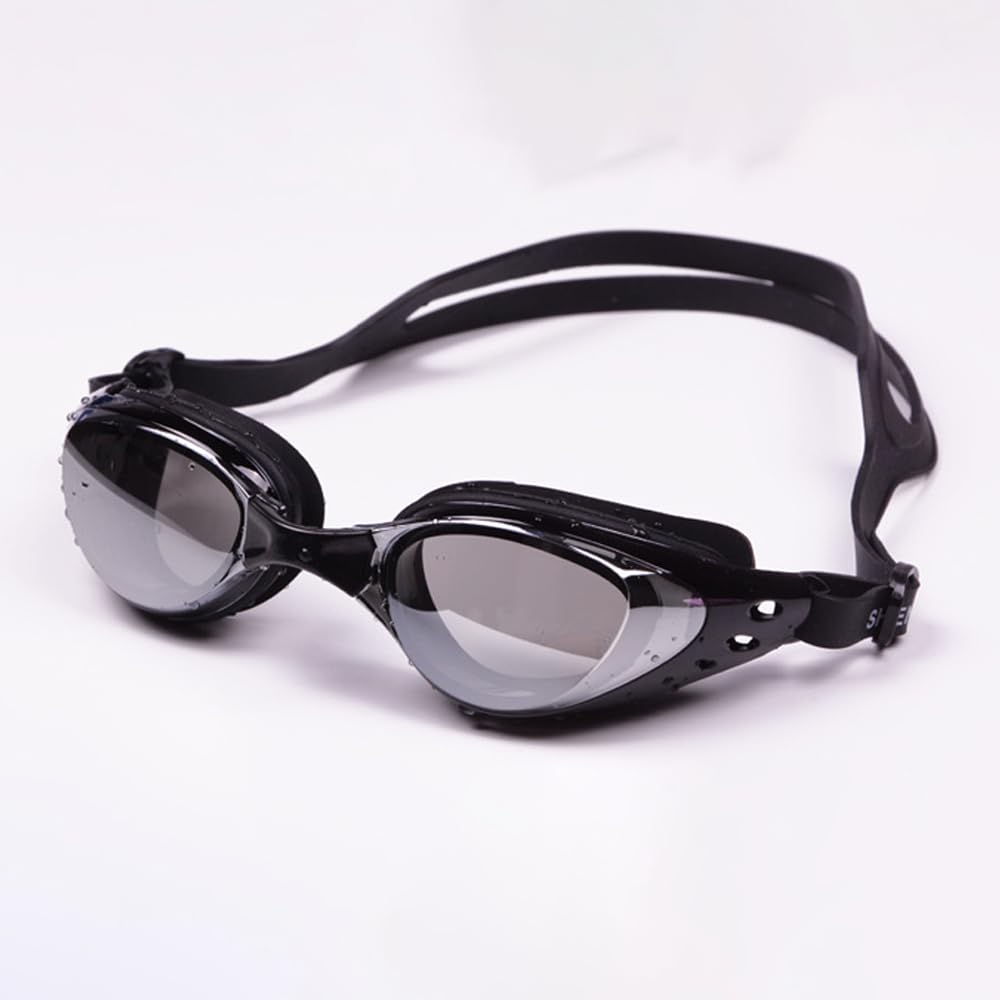 Gafas de natación con tapones auditivos siameses, PUBAMALL protección UV Antivaho sin fugas para hombres adultos Mujeres