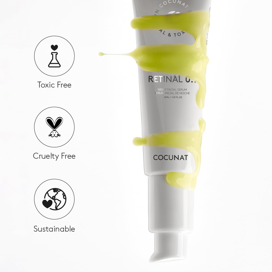 COCUNAT - CLINICAL RETINAL - Serum Retinal 0.1% - Anti Arrugas y Anti Manchas - Reduce Flacidez - Regenera y Rejuvenece - Con Niacinamida, Ácido Hialurónico y Vitamina A - Para Todo Tipo de Pieles - 30ml