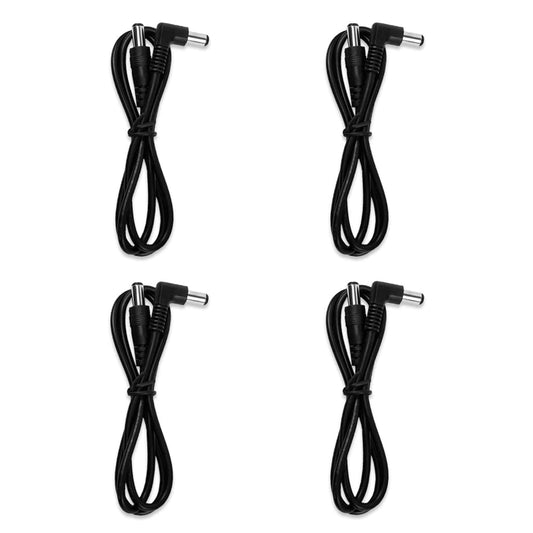 Godtone - Paquete de 4 cables CC para pedal de efecto de guitarra, 5,5 mm x 2,1 mm, cable de alimentación macho a macho (4 cables de alimentación)