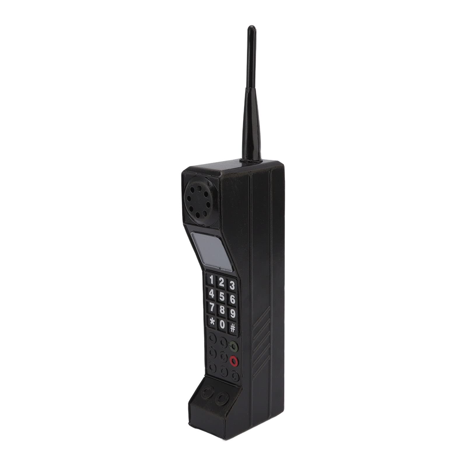 Adorno retro para teléfono celular, diseño de ladrillo clásico, color negro