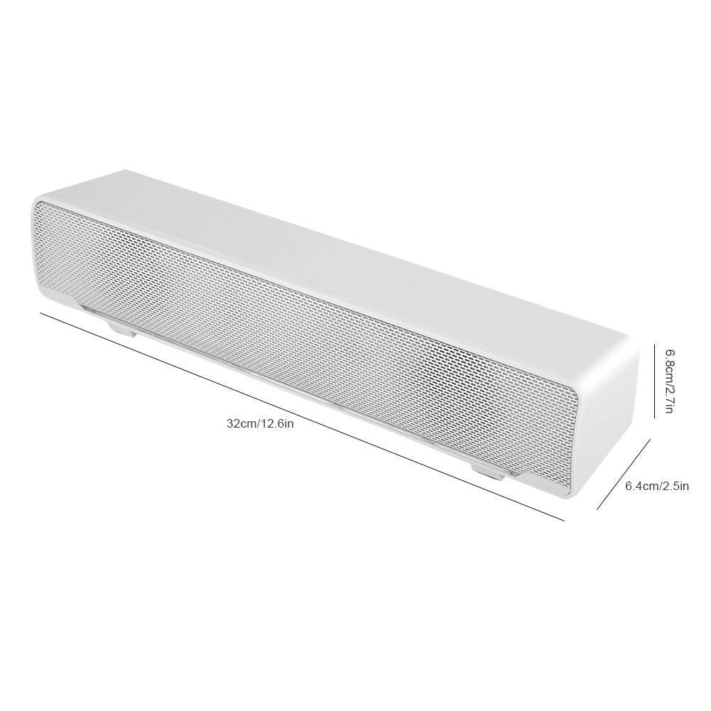 Barra de Sonido, Mini Barra de Sonido con USB y Conector de Audio de 3,5 mm Altavoz de Sonido Estéreo 3D con Luz de Respiración LED Compatible con TV, Computadora de Escritorio,