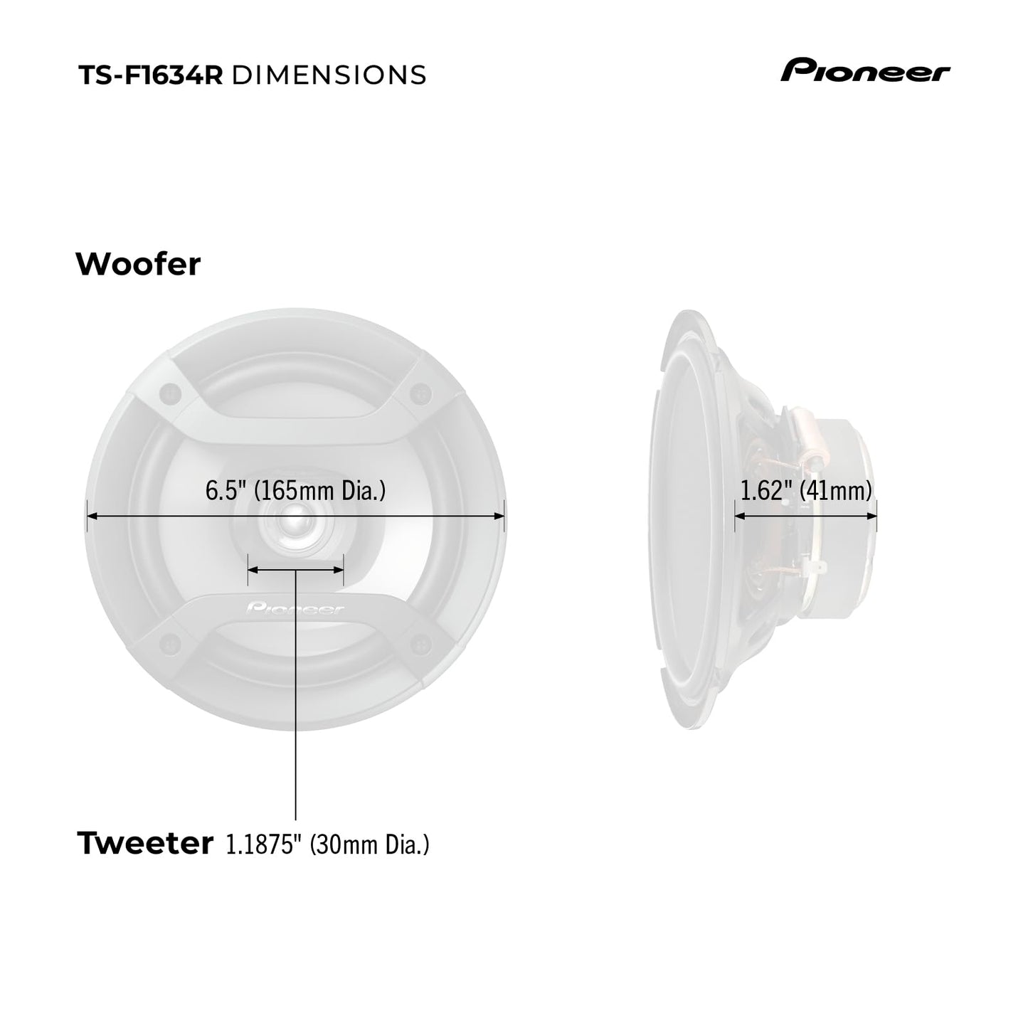 Altavoces 2 Vías Pioneer 200W 6,5 Pulgadas