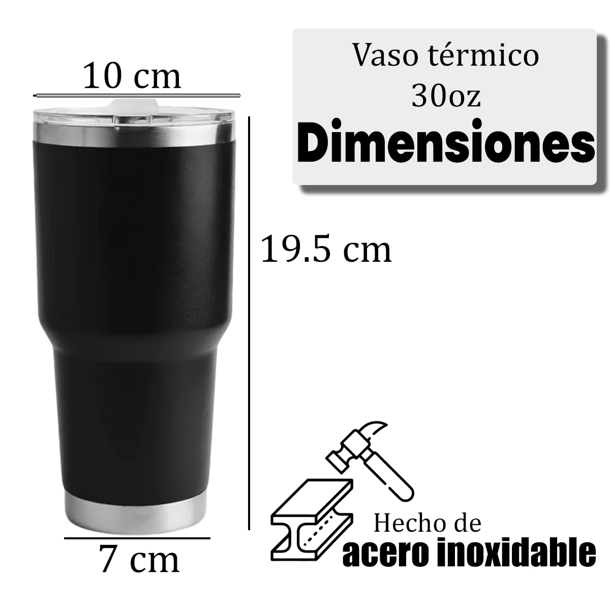 Termo para cafe del America Tricampeon,Vaso Termico Liga Mx Futbol Regalo Mantiene Bebidas Calientes Frias Doble Pared Acero Inoxidable Termo grabado Laser (America Amor Eterno 30oz Negro)