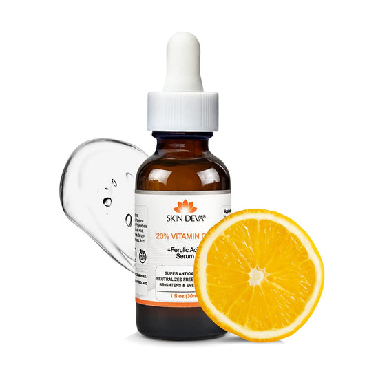 Serum antioxidante con Vitamina C, E y Ácido Ferúlico - ¡20% potente! Aporta luminosidad y combate los signos del envejecimiento. Tratamiento facial de alta calidad para una piel radiante y protegida. ¡Compra ahora!