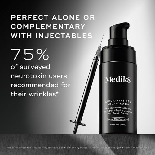 Medik8- Suero con 30% de péptidos: nuestro suero con péptidos para el rostro ofrece una fórmula potente, diseñada para brindar una experiencia antienvejecimiento sin igual. Este suero facial para muj