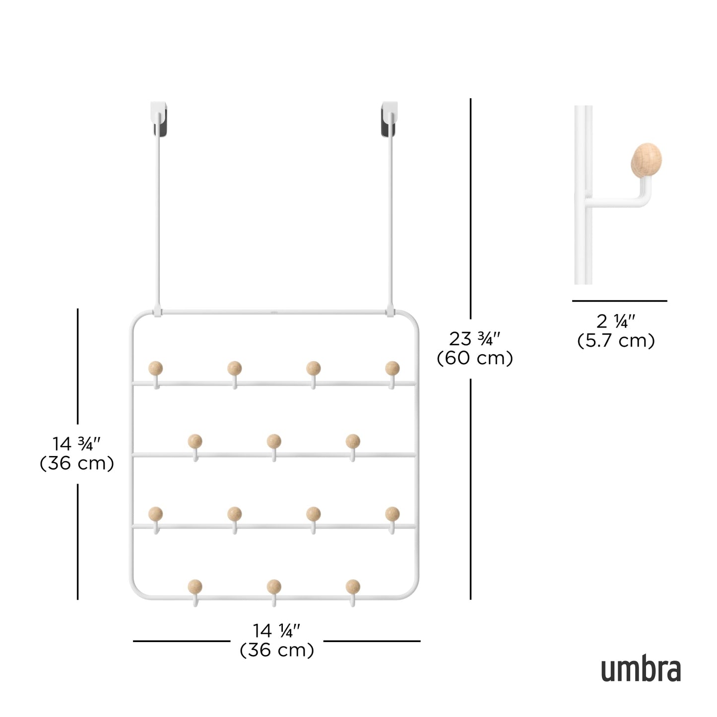 Perchero de Puerta Umbra Blanco ESTIQUE