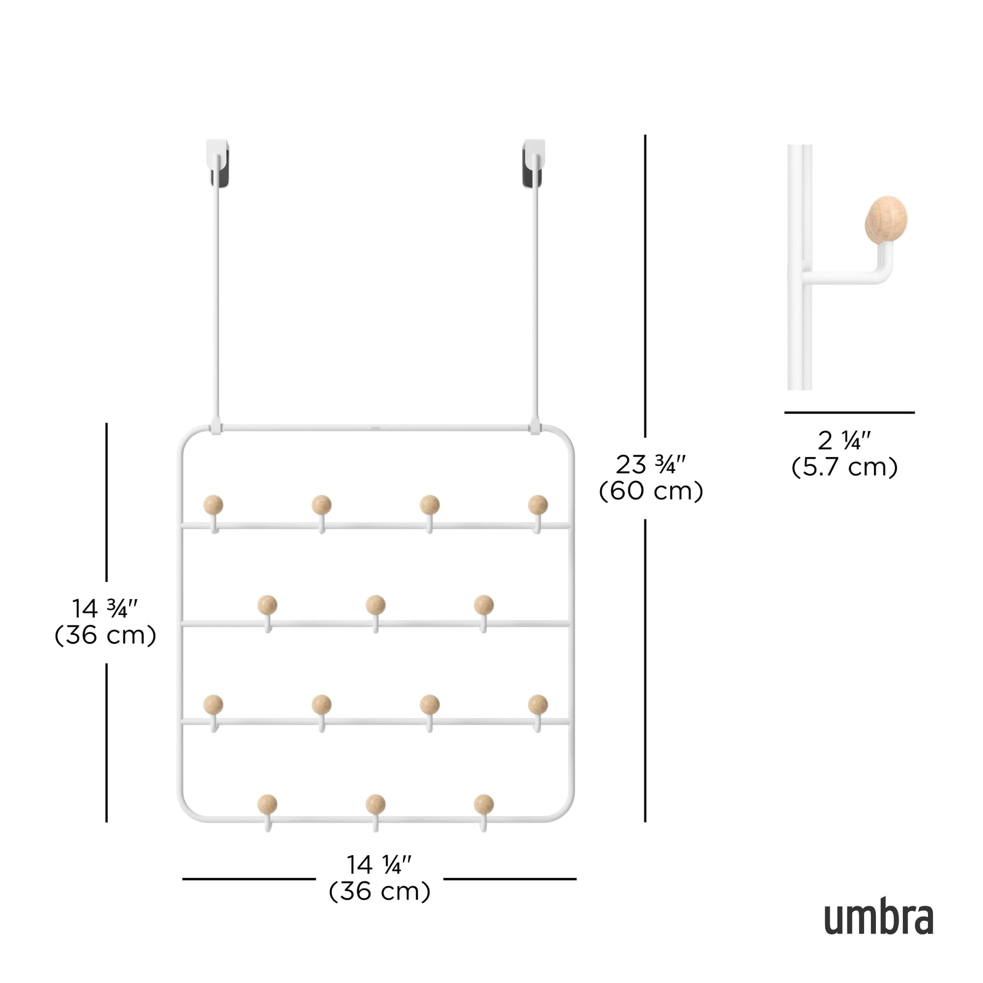 Perchero de Puerta Umbra Blanco ESTIQUE