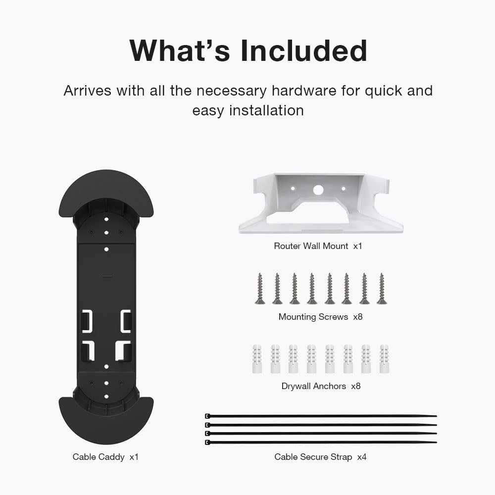Soporte de Pared Holicfun Starlink Mesh WiFi V2 con Cable y Adaptador Ethernet