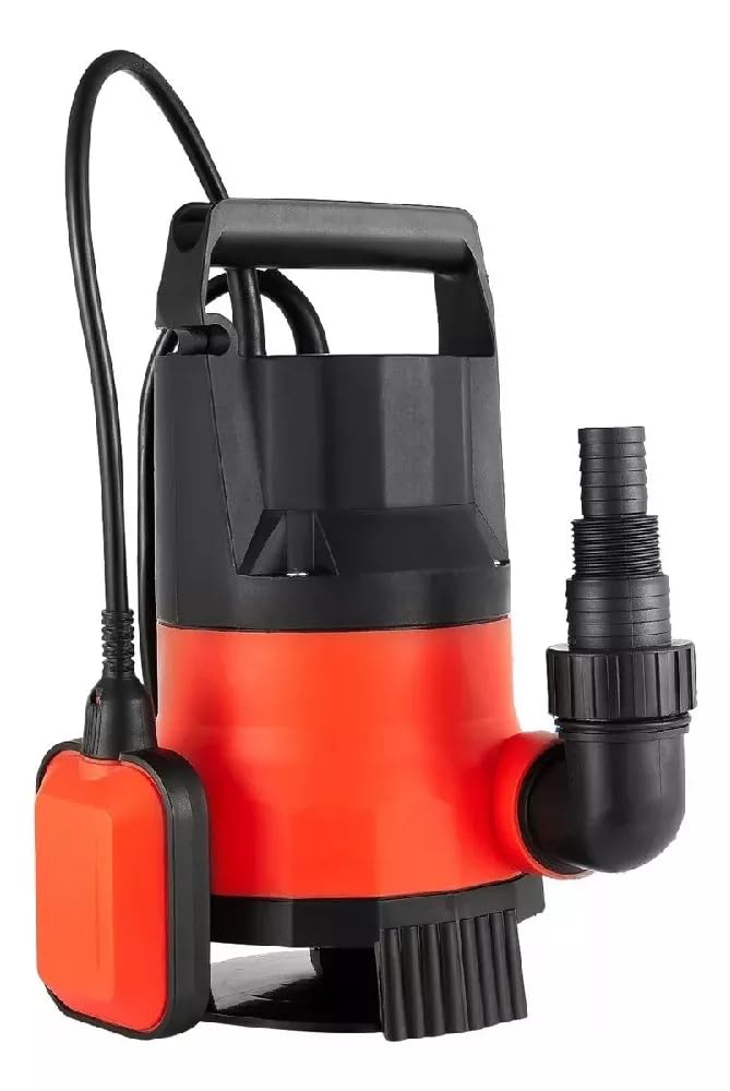 Foreman Bomba Sumergible De Pozo Plástica | Bomba de Agua Limpia Silencioso Para Fuentes, Pecera, Acuario, Jardín y Estanque | 1Hp 750w 120v | 230 Litros Per Minute | Negro/Rojo