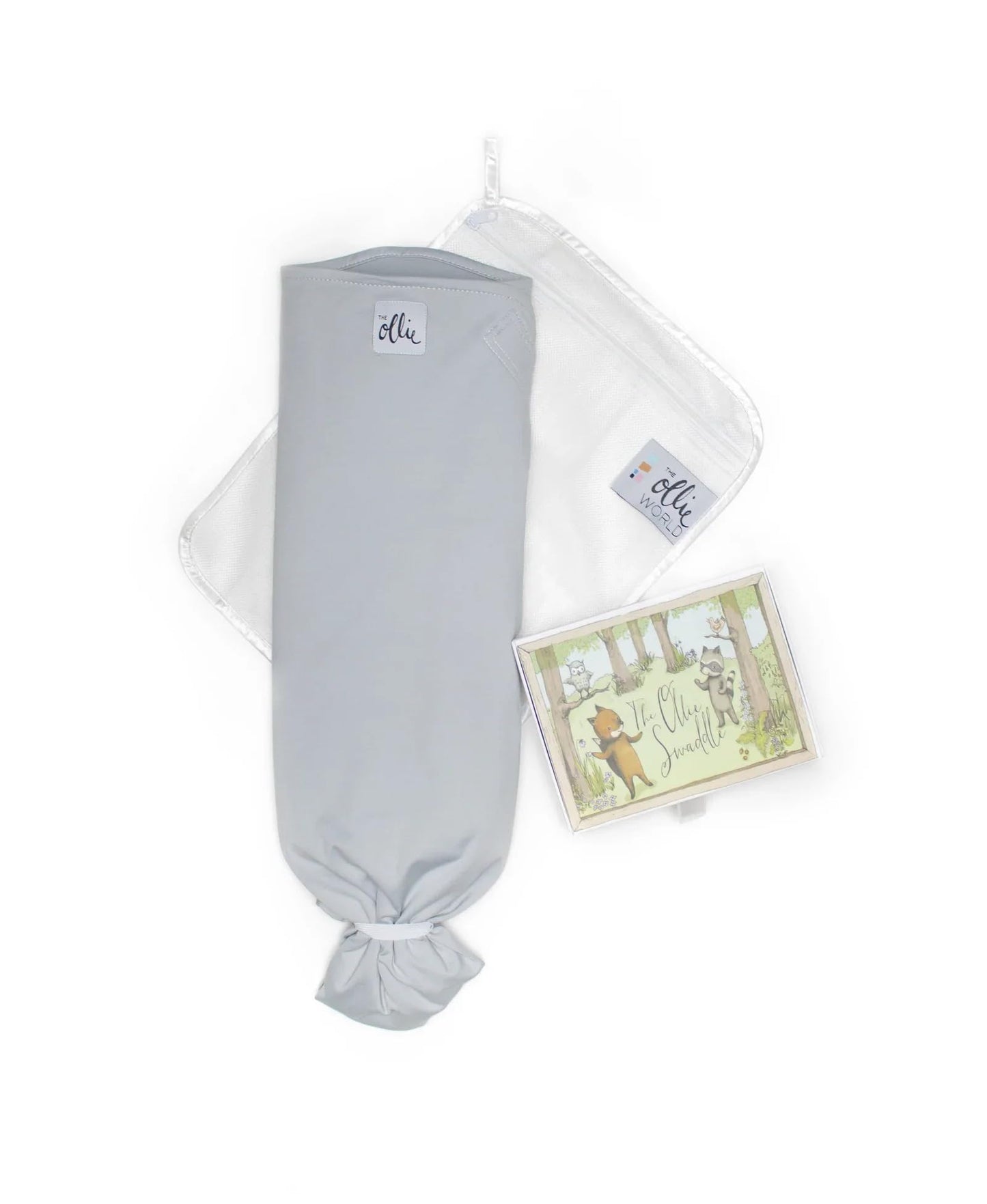 The Ollie Swaddle - Ayuda a reducir el reflejo de Moro (Startle) - Hecho de un material de diseño personalizado que absorbe la humedad (piedra)