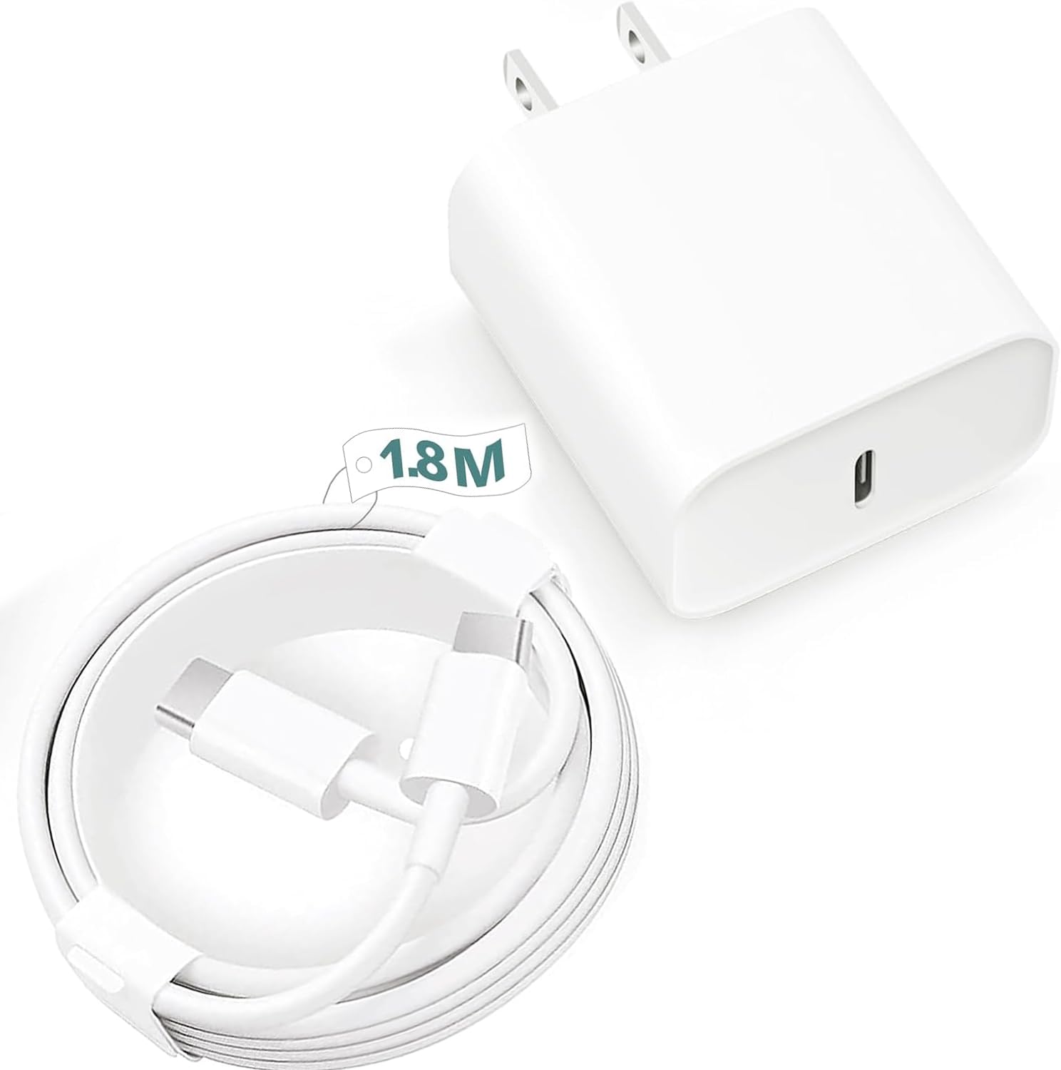JUGLUTE iPhone 15/16 Cargador Tipo C, con 1.8M Cable USB C a C, Cargador iPhone Carga Rapida para iPhone 16Pro MAX/15Pro Samsung Galaxy S23/S23 Ultra
