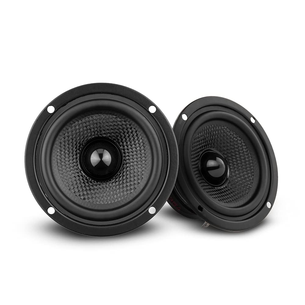 DS18 ZXI-354 - Altavoz de Audio para Coche de Rango Completo de 3.5 Pulgadas con Cono Kevlar de 120 vatios y 4 ohmios - Par de Altavoces 3.5 (2 Altavoces)