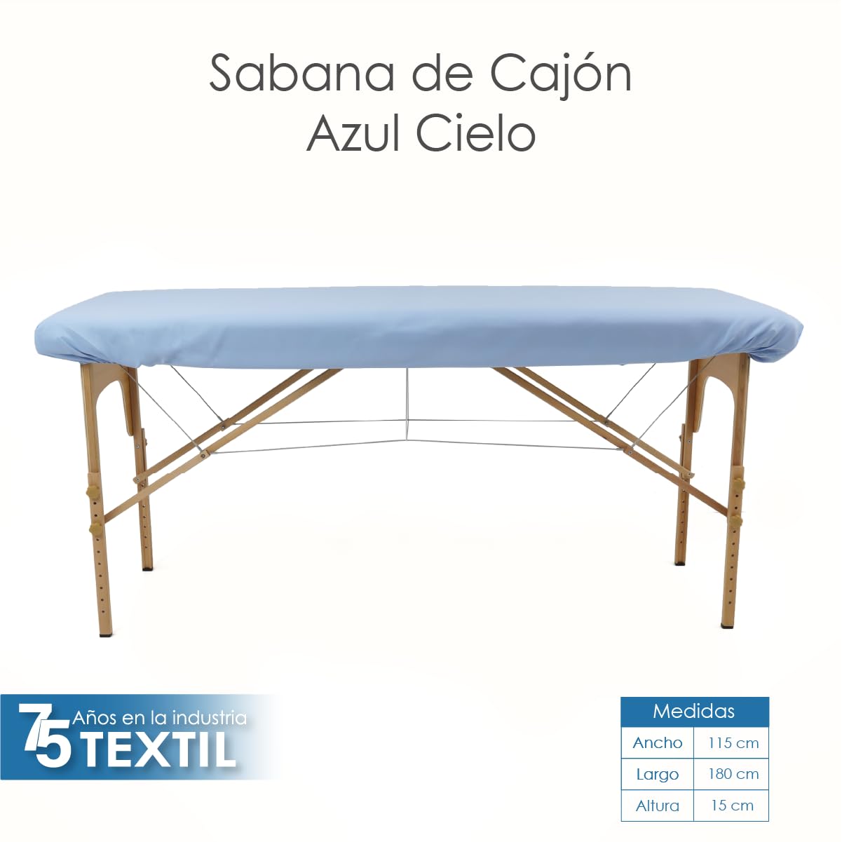 La Nueva Perla Juego Sabana Camilla Masaje Spa Exploracion Microfibra Color (Azul Cielo, 1 Juego (2 Piezas))