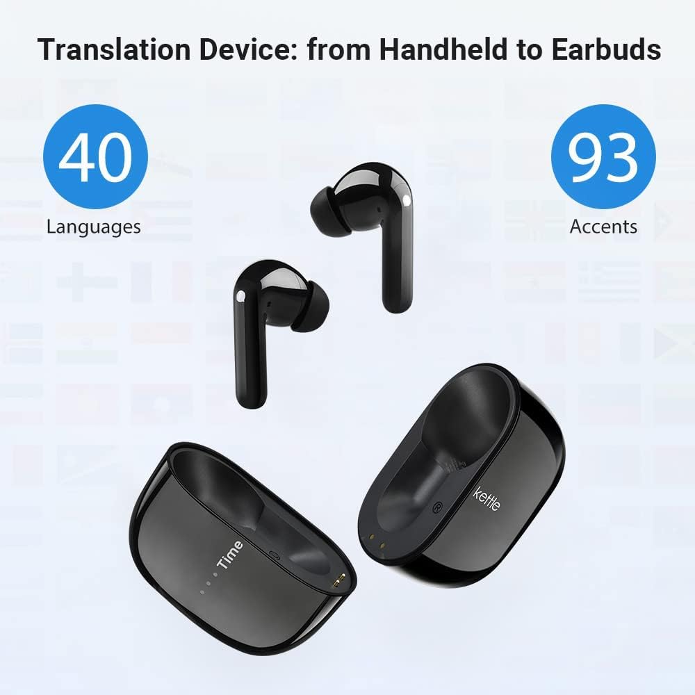 Auriculares Traductores Timekettle M3 Blanco Bidireccional con Aplicación para 40 Idiomas