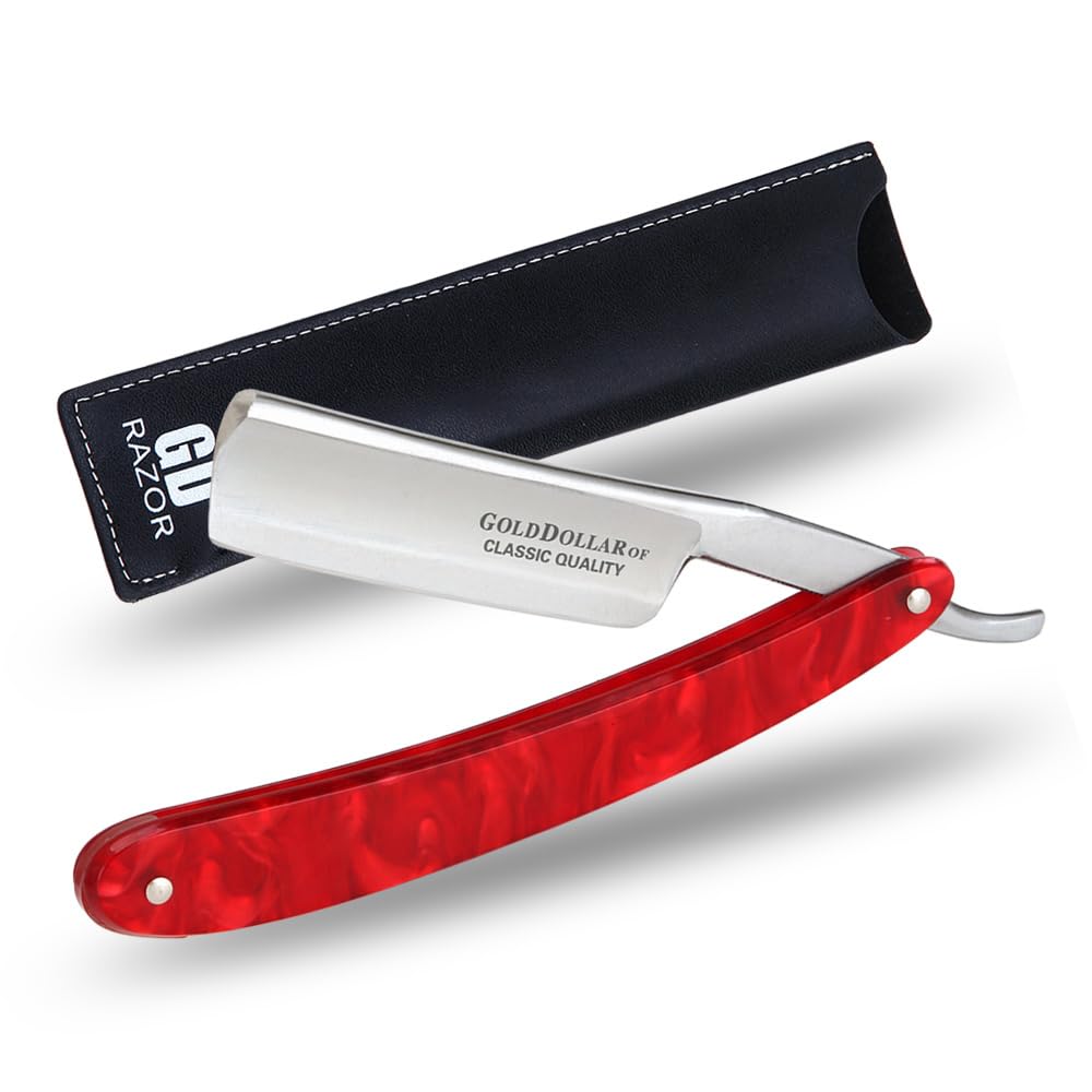 Gold Dollar Acylic shaving cut throat razor straight razor without stablizer
