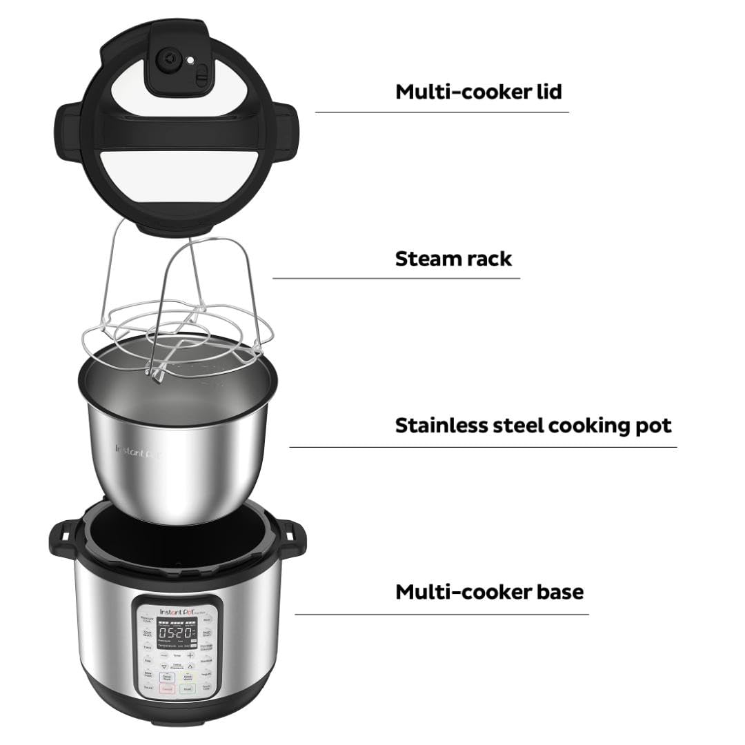 Instant Pot Duo Plus Olla de Presión Multi Uso 9-in-1, Acero Inoxidable