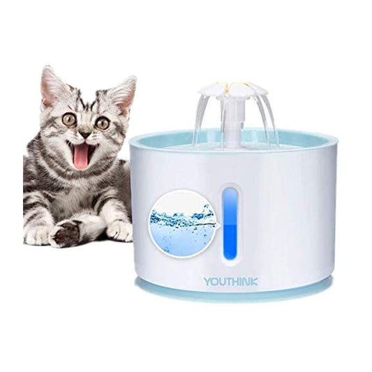 Fuente de Agua YOUTHINK Azul 2.4L Silenciosa para Mascotas