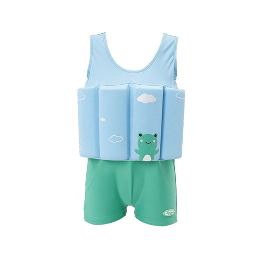 ELUCKFACE Traje de baño Flotante para bebés y niños, de una Sola Pieza, flotabilidad para niñas y niños de 1 a 8 años, Verde, 3 Años/4 Años