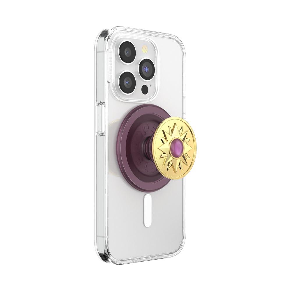 Empuñadura para Teléfono PopSockets Esmalte Sun Jewel Mauve con Agarre Magnético Seguro y Soporte Manos Libres Compatible con Carga Inalámbrica