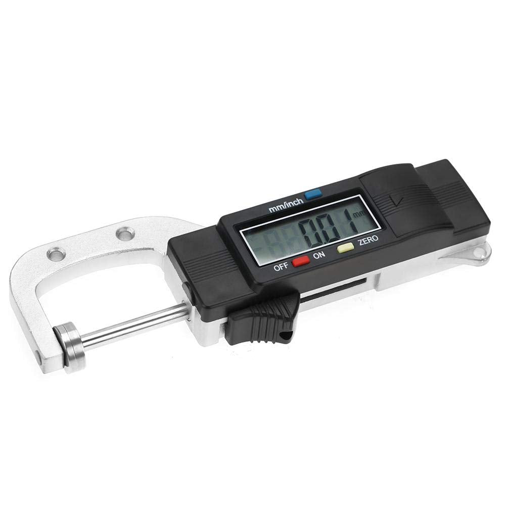 Medidor de Espesor Digital Horizontal con Pantalla LCD 0-25mm Micrómetro Calibre Portátil
