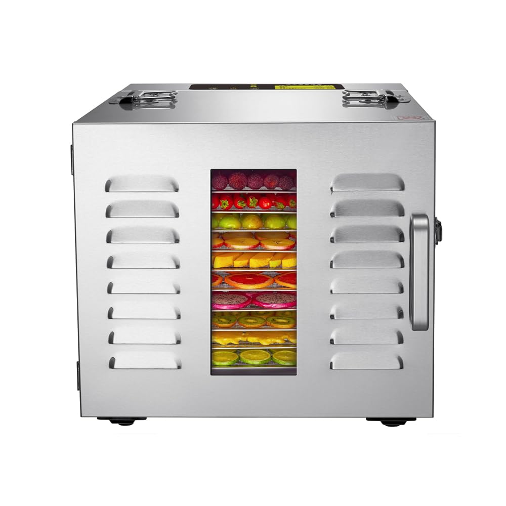 Deshidratador Comercial Septree Acero Inoxidable con 10 Charolas desmontable 1000 W 190°F