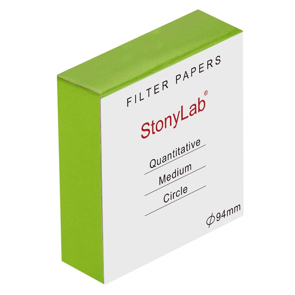 Círculos de Papel de Filtro Cuantitativo stonylab 94mm Celulosa Filtración Media 20 Micrones
