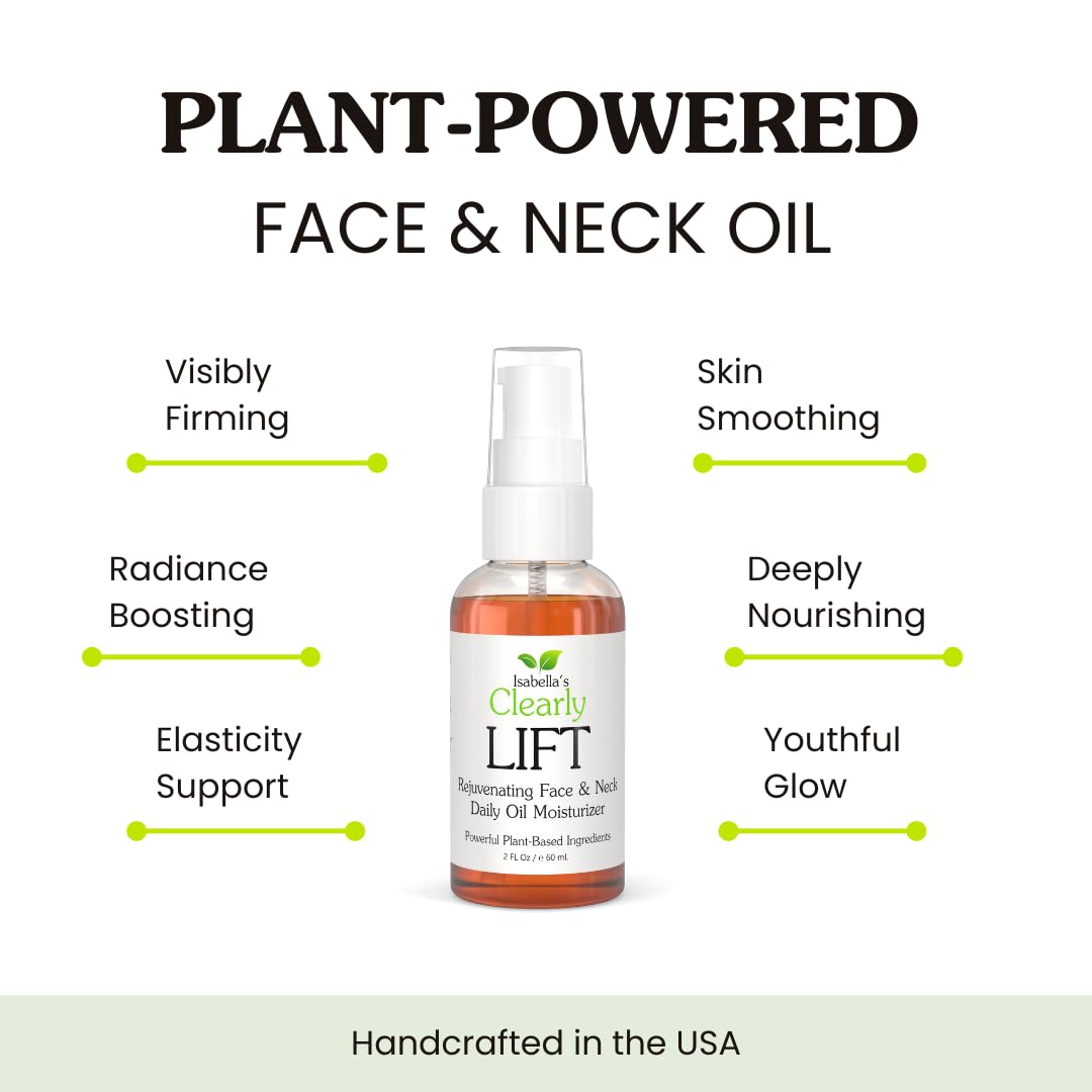 Clearly LIFT, Suero Anti-Edad para Rostro y Cuello con Aceite de Semilla de Zanahoria, de Rosa Mosqueta | Hidratante que Ilumina para Reducir Arrugas, Estimula el Colágeno, Corrige Ojeras