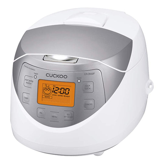 CUCKOO Basic Rice Cooker-White & Gray/10 cup CR-1095, Blanco