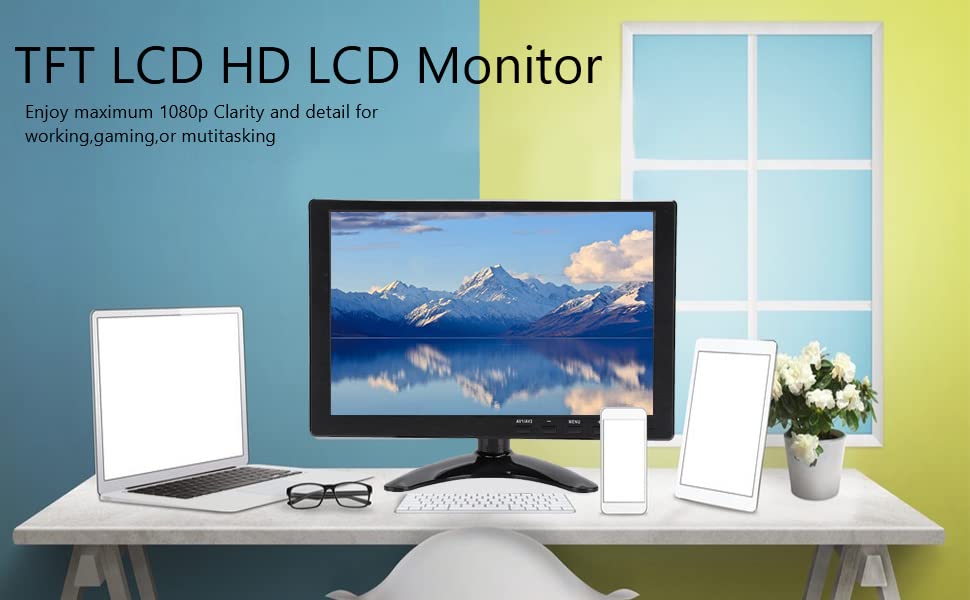 Monitor LCD Universal 10.1in 1280x800 Pantalla TFT Interfaz HDMI VGA BNC AV USB HD 1080P