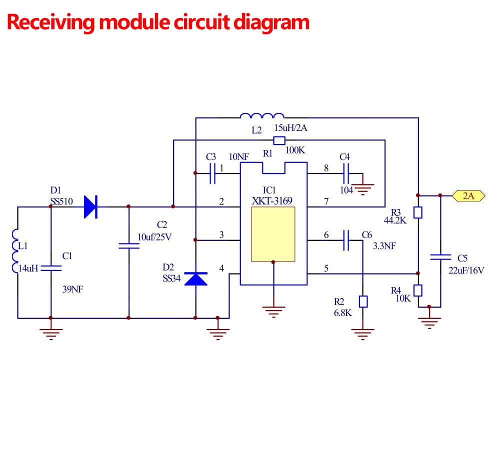 Módulo de Carga Inalámbrico Abovehill Qi Transmisor + Receptor 5V 2A 43mm